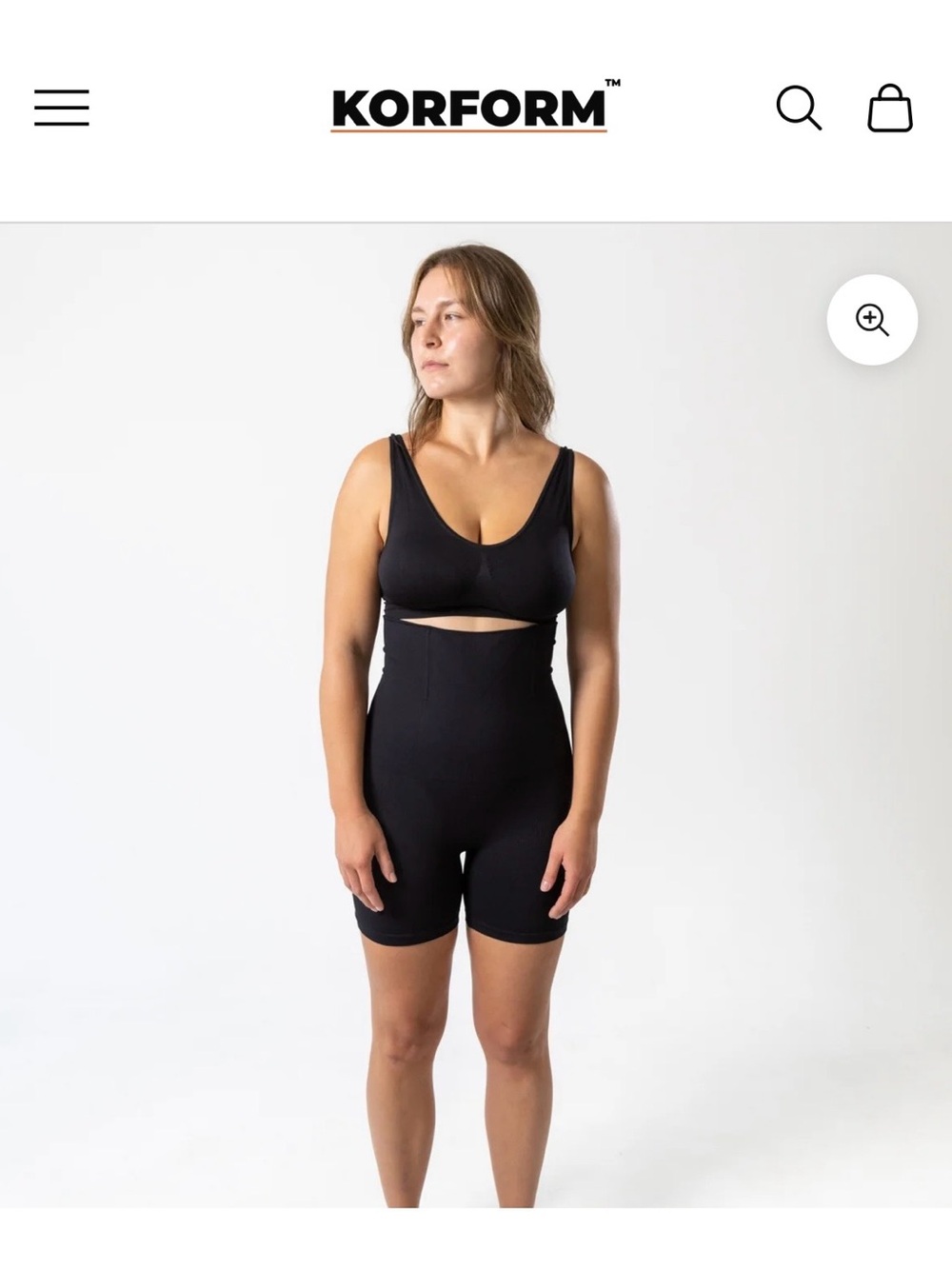 Korform super high waisted performance compression shorts black S new